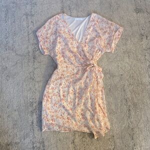 Light pink wrap dress